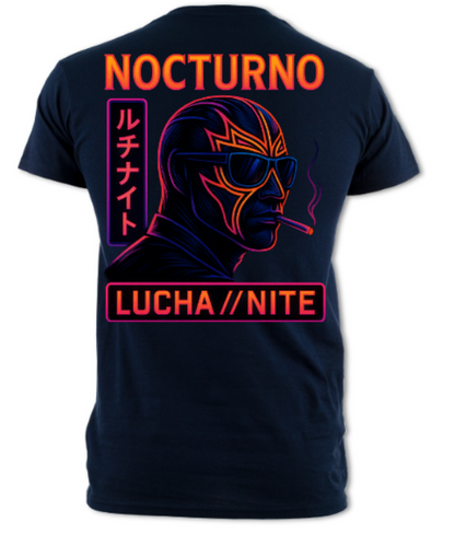Nocturno Neon Luchador 2 Sided Short sleeved t-shirt