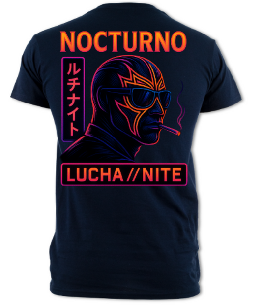 Nocturno Neon Luchador 2 Sided Short sleeved t-shirt