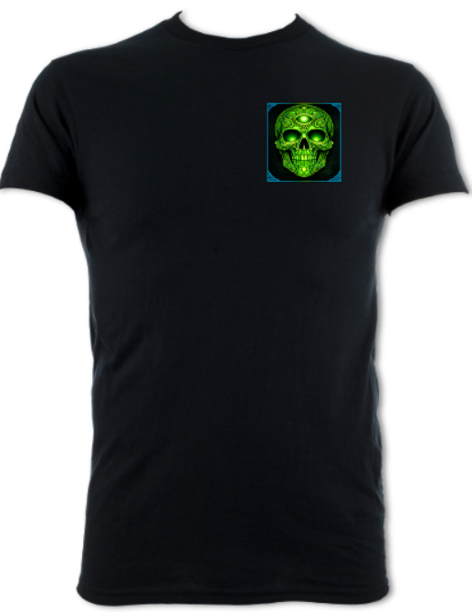 Paisley Skull Grid short sleeved t-shirt