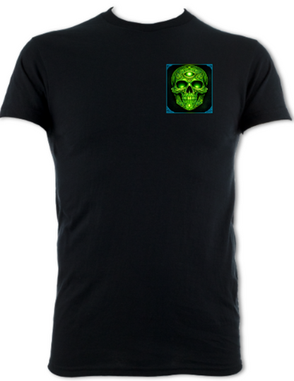 Paisley Skull Grid short sleeved t-shirt