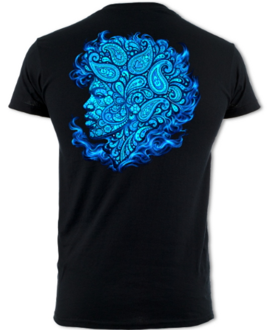 Paisley Haze Jimi Hendrix tribute short sleeved t-shirt