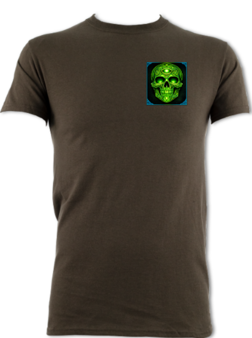 Paisley Skull Grid short sleeved t-shirt