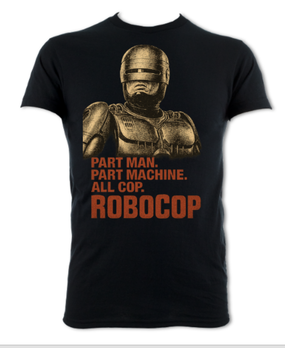 Part Man. Part Machine. All Cop. Robocop tribute shirt short sleeved t-shirt