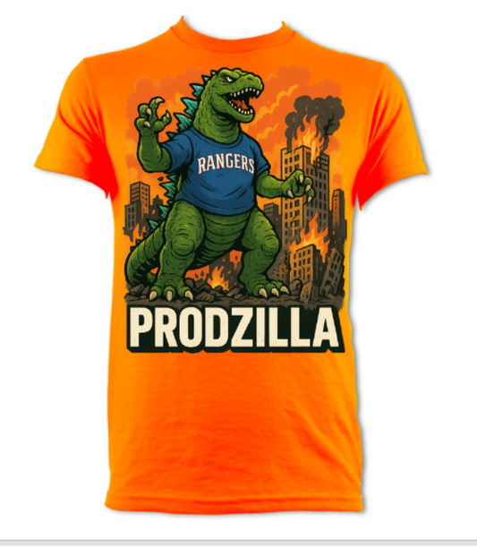 Prodzilla Tee Black Short Sleeved T-Shirt Orange