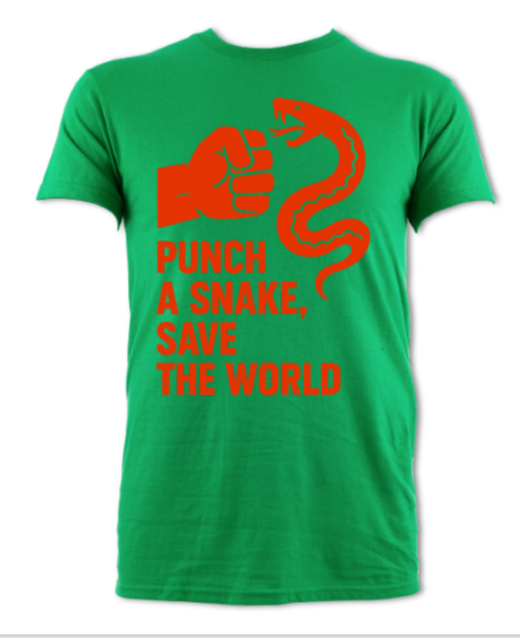 Punch a Snake Save the World shirt short sleeved t-shirt