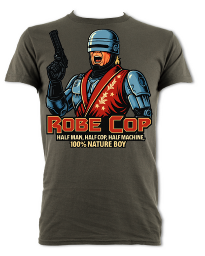Robecop Half man half cop half machine short sleeved t-shirt