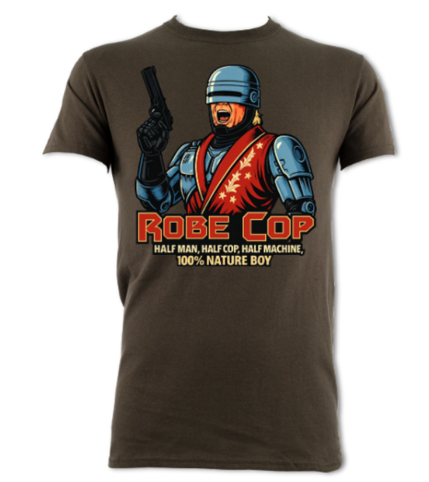 Robecop Half man half cop half machine short sleeved t-shirt