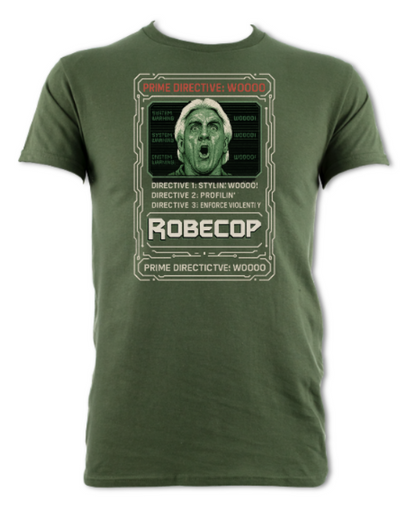 Robecop Prime directive Wooo Shirt graphite heather
