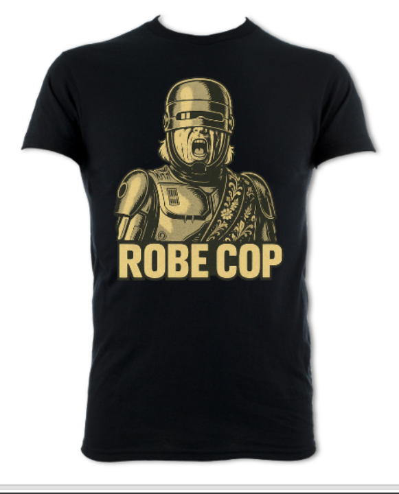 Robecop parody short sleeved t-shirt