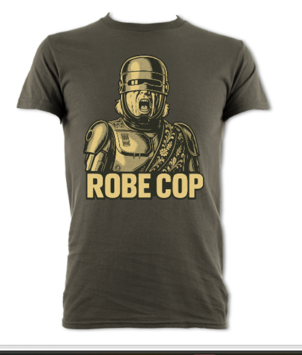 Robecop parody short sleeved t-shirt
