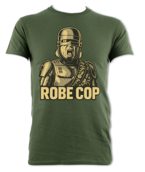 Robecop parody short sleeved t-shirt