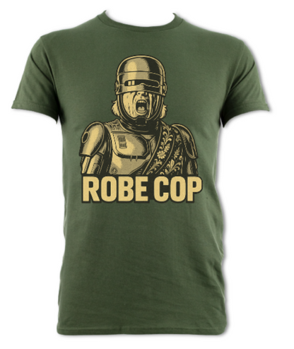 Robecop parody short sleeved t-shirt