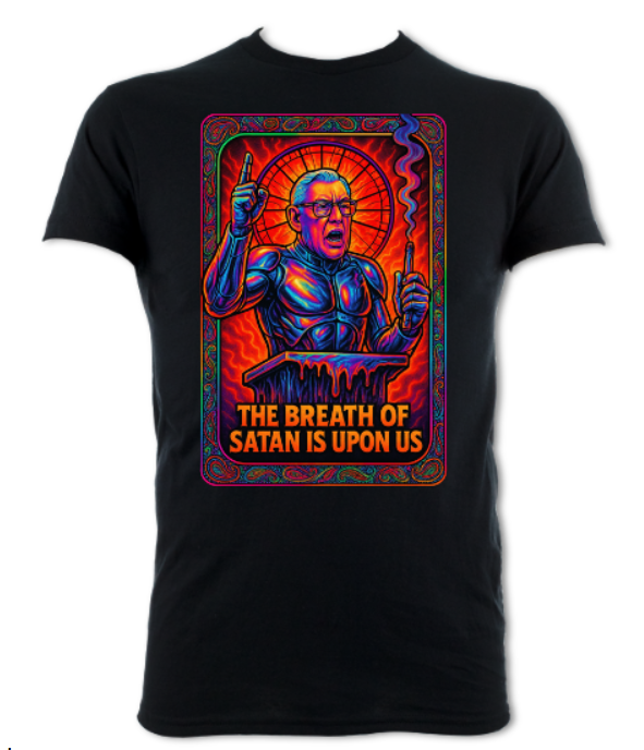 RoboIan -The Breath of Satan is Upon Us short sleeved t-shirt