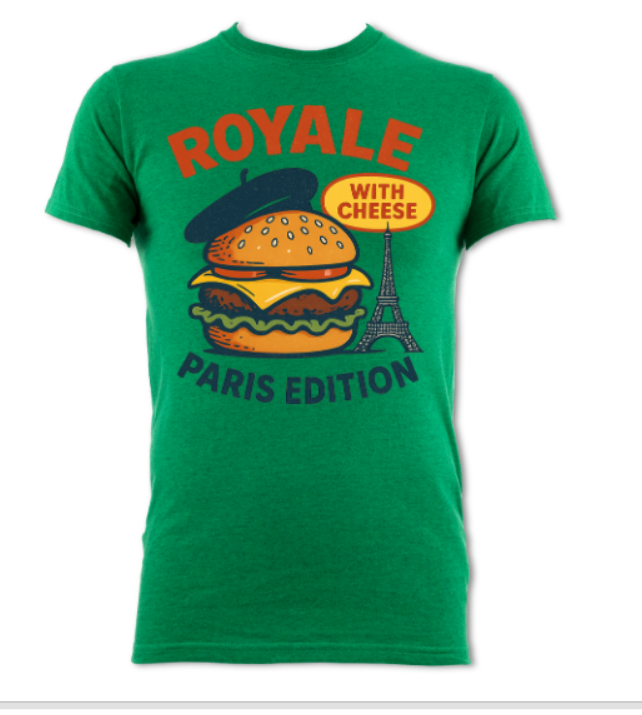 Royale With Cheese Paris edition logo short sleeved t-shirt