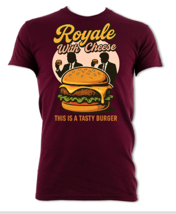 Royale With Cheese Pulp fiction Tribute short sleeved t-shirt
