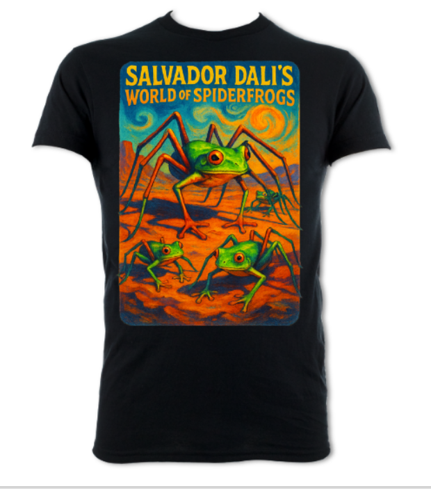 Salvador Dali's World of Spiderfrogs Short Sleeved t-shirt