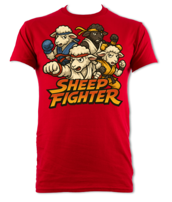 Sheep Fighter logo 1 short sleeved t-shirt