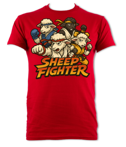Sheep Fighter logo 1 short sleeved t-shirt