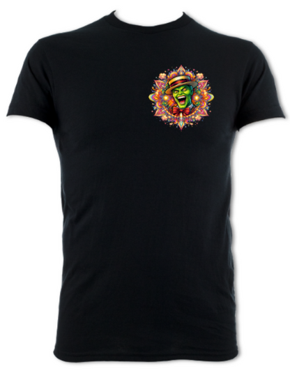 Masked Mayhem I — Muzzle-Flash Mandala: A Tommay Guhn short sleeved shirt black
