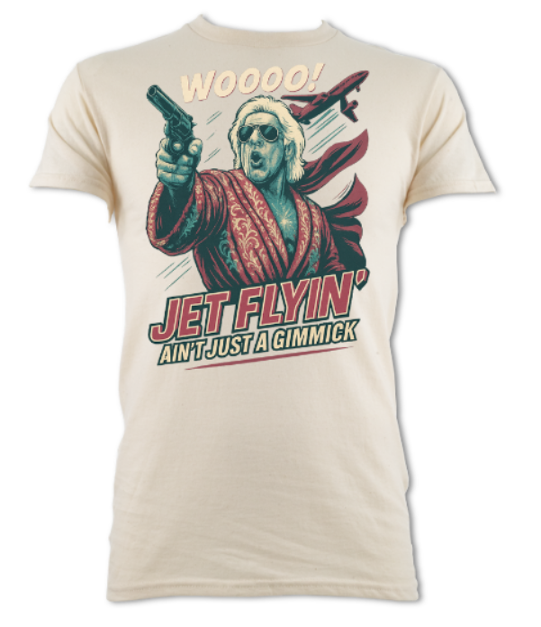 Jetflyin' Ain't Just a Gimmick - Top Woooo Parody short sleeved t-shirt