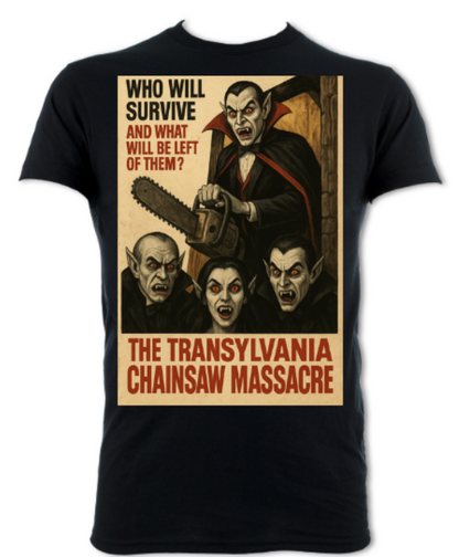 Transylvania Chainsaw Massacre Parody shirt short sleeved t-shirt