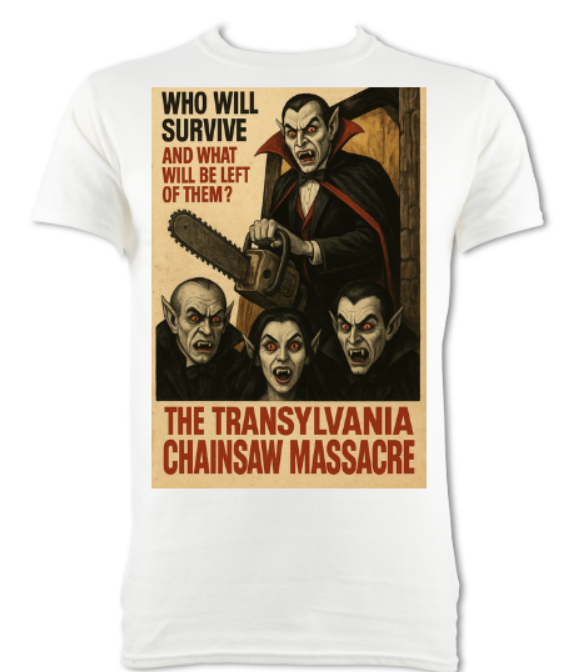 Transylvania Chainsaw Massacre Parody shirt short sleeved t-shirt