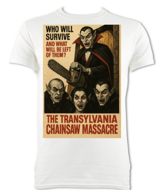 Transylvania Chainsaw Massacre Parody shirt short sleeved t-shirt