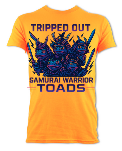 Tripped Out Samurai Warrior Toads logo shirt short sleeved t-shirt