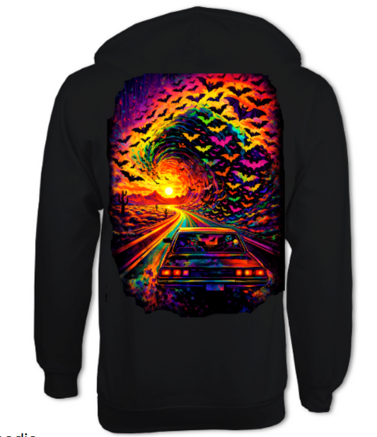 Trippy Clowns in Bat Country Zip Hoodie
