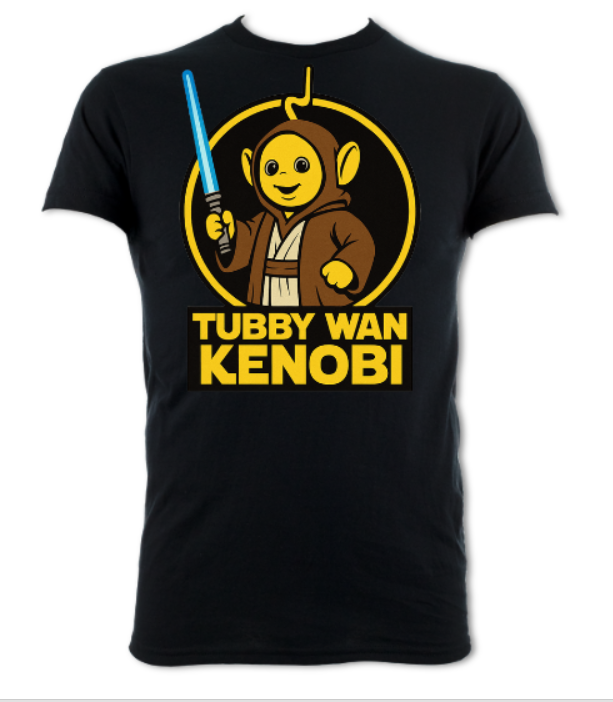 Tubby Wan Kenobi logo TubWars short sleeved t-shirt black