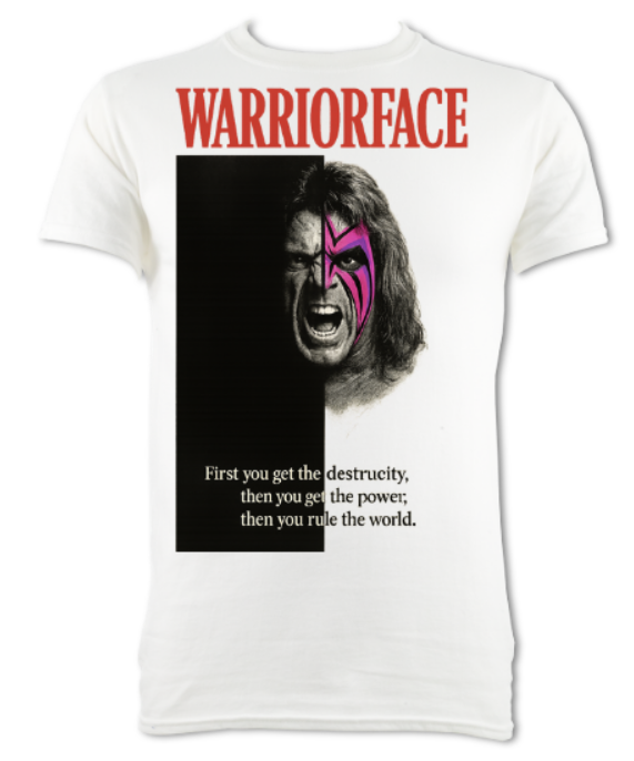 Warriorface poster Shirt Short Sleeved T-Shirt black