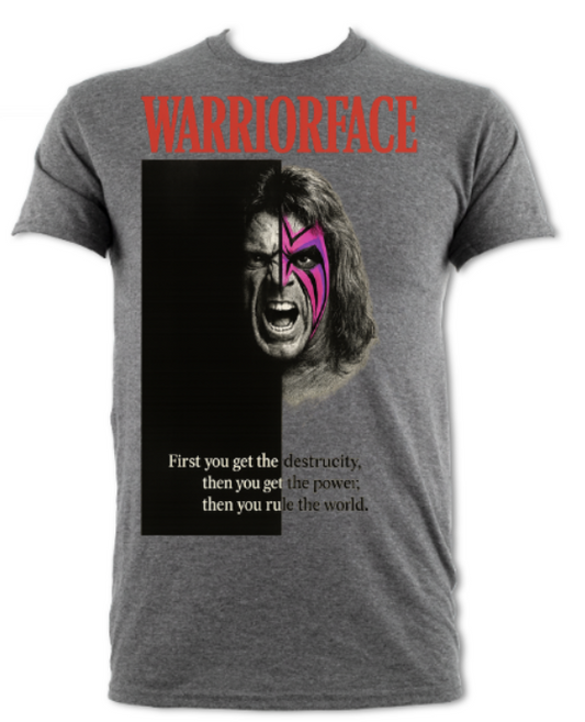 Warriorface poster Shirt Short Sleeved T-Shirt black