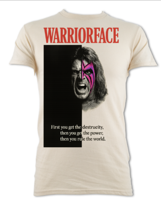 Warriorface poster Shirt Short Sleeved T-Shirt black