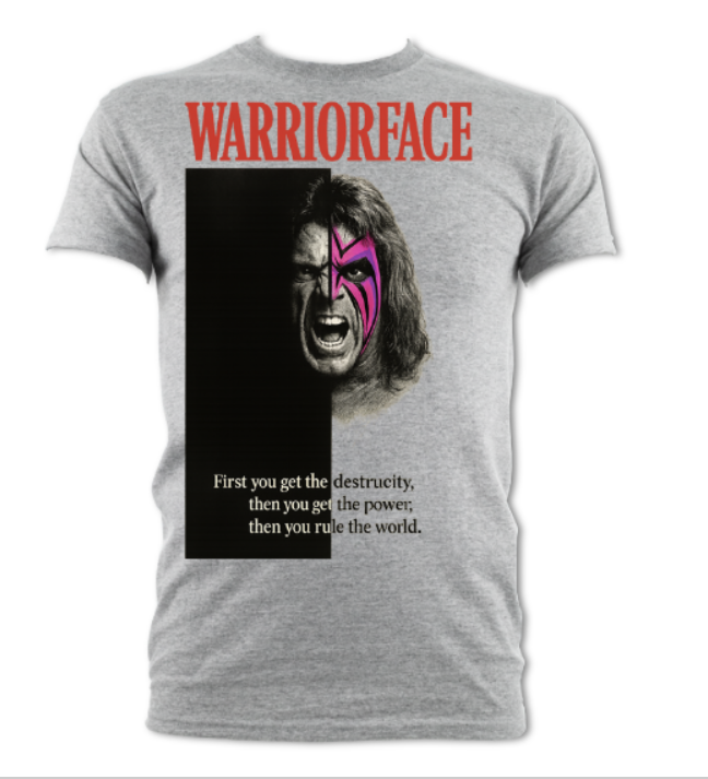 Warriorface poster Shirt Short Sleeved T-Shirt black