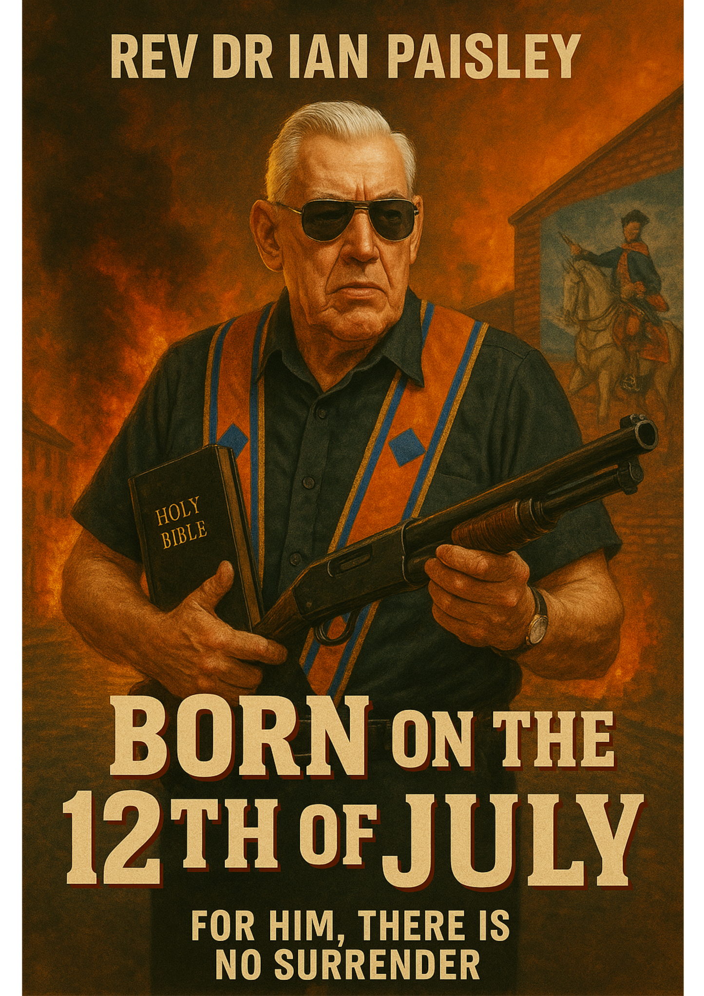 BORN ON THE 12TH OF JULY PARODY MOVIE POSTER short sleeved t-shirt