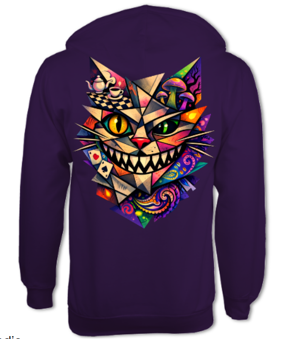 Cubist Cheshire Cat ZIP HOODIE