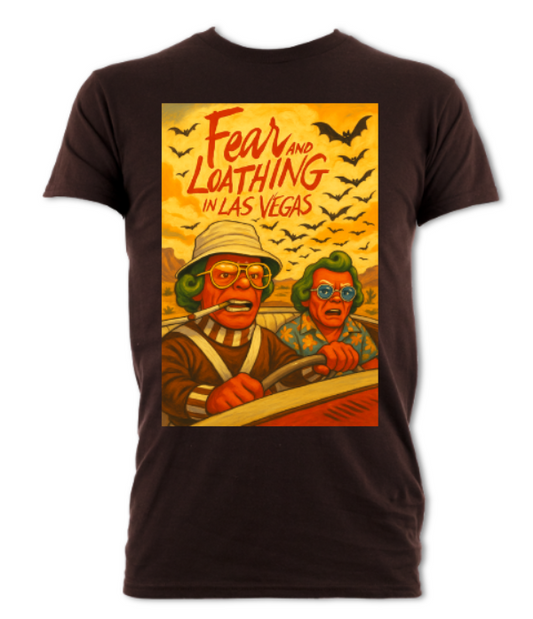 OOMPA LOOMPA FEAR AND LOATHING IN LAS VEGAS MOVIE POSTER PARODY SHORT SLEEVED T-SHIRT