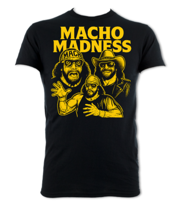 macho madness black and yellow tee 1 short sleeved t-shirt 1
