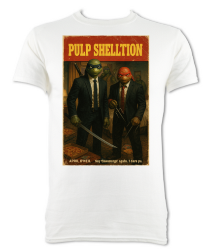 Pulp Shelltion Parody Poster Short Sleeved T-shirt