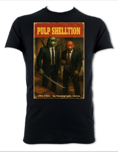 Pulp Shelltion Parody Poster Short Sleeved T-shirt