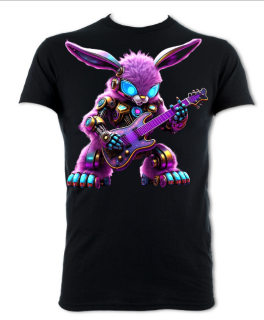 The Psychedelic Adventures of RoboBunny - RoboBunny brings the funk short sleeved t-shirt