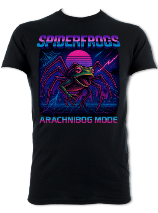 Spiderfrogs Short Sleeved t-shirt black