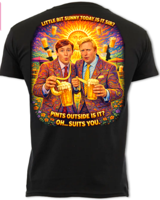“Pints Outside Protocol” Suits You, Sun Out Pints Out short sleeved T-ShirtSuits You, Sun Out Pints Out short sleeved T-Shirt