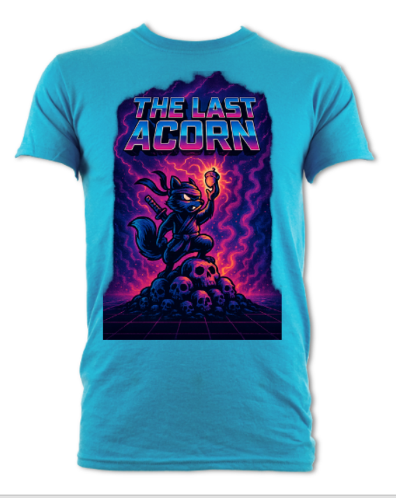 the Last Acorn short sleeved t-shirt black