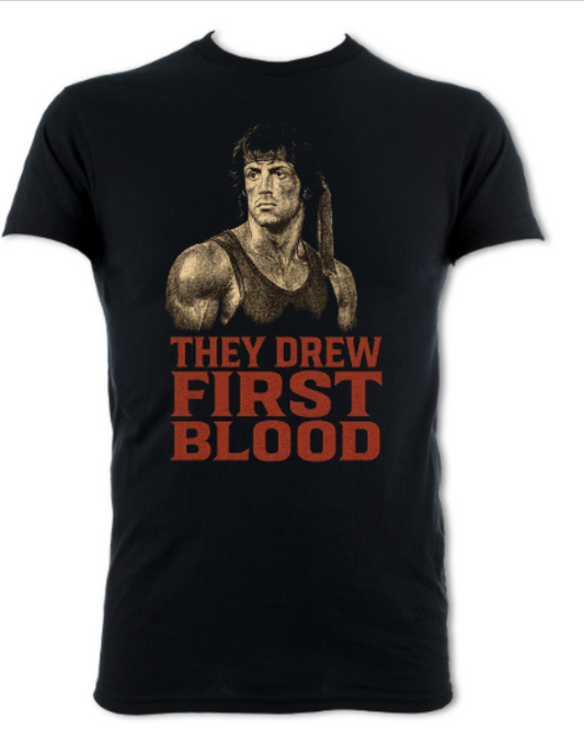 they drew first blood shirt charcoal